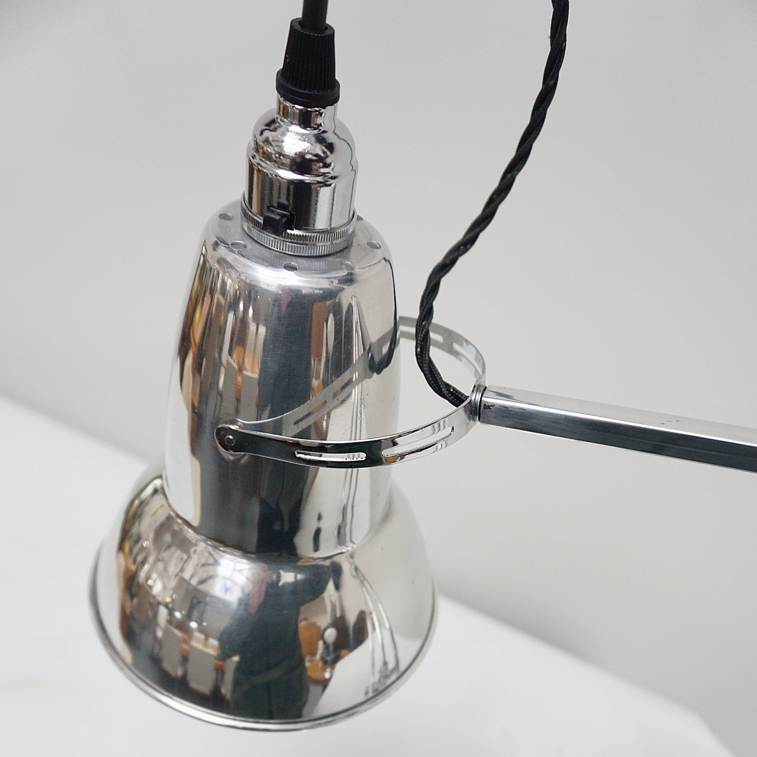 1950's Herbert Terry & Sons 2 Step Chromed Metal Anglepoise Desk Lamp - Jeroen Markies Art Deco
