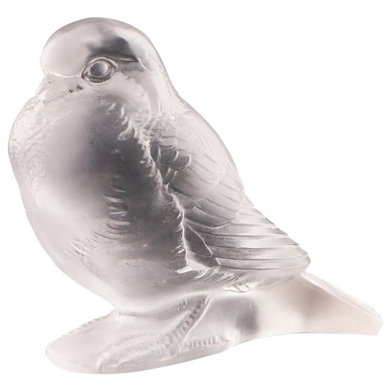 'Moineau Fier' Rene Lalique Vintage Bird Paperweight - Jeroen Markies Art Deco