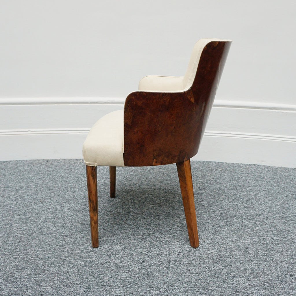 Vintage Art Deco 8 Seater Dining table and chairs Walnut and Copper - Jeroen Markies Art Deco