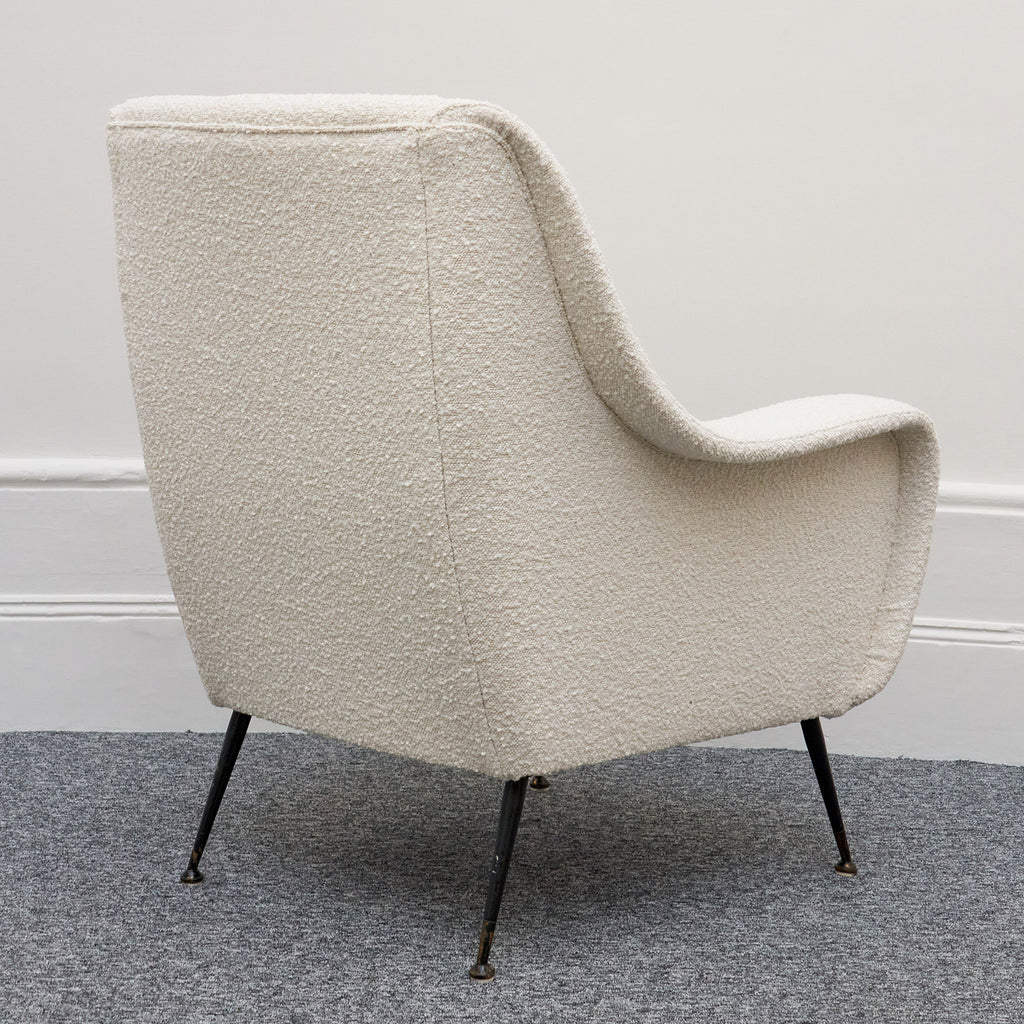 Italian 1950's Lounge Chairs Re-upholstered in Boucle  Italian Circa 1950  - Jeroen Markies Art Deco