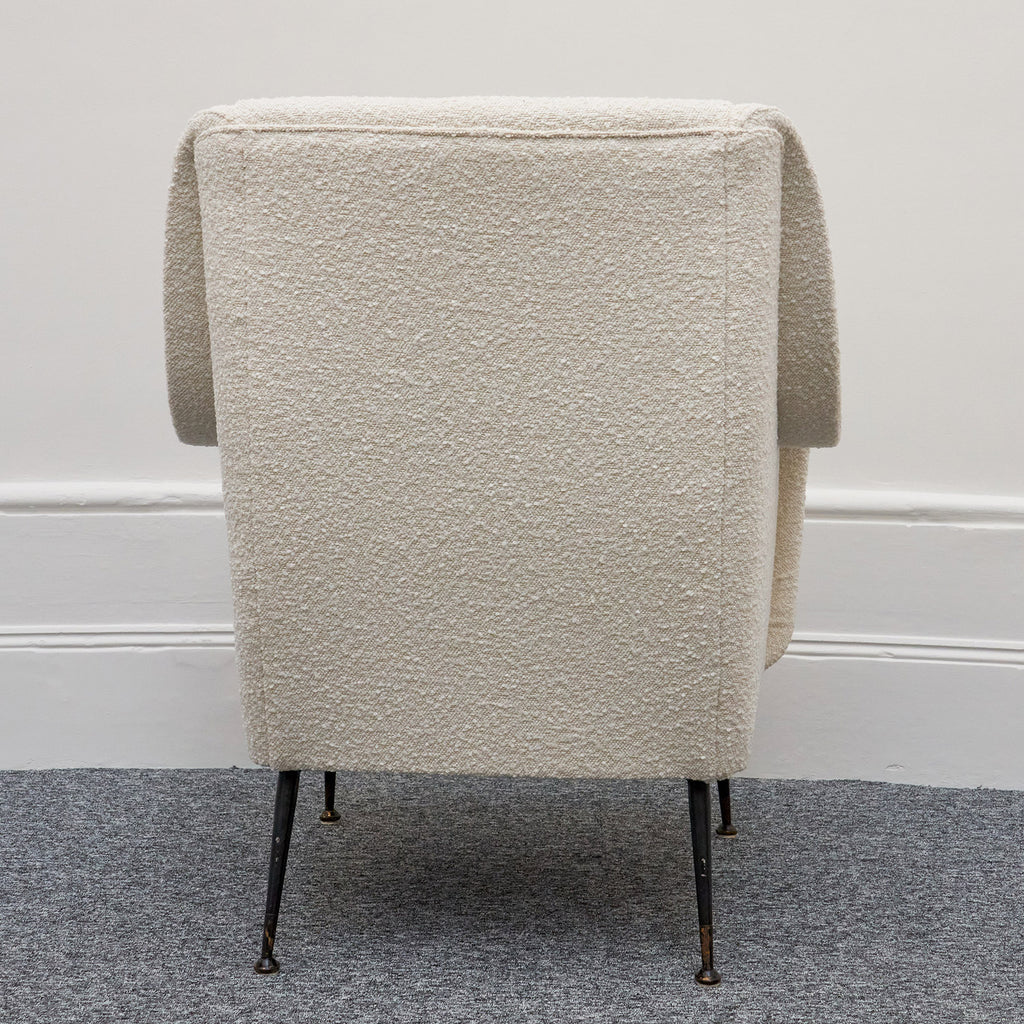 Italian 1950's Lounge Chairs Re-upholstered in Boucle  Italian Circa 1950  - Jeroen Markies Art Deco