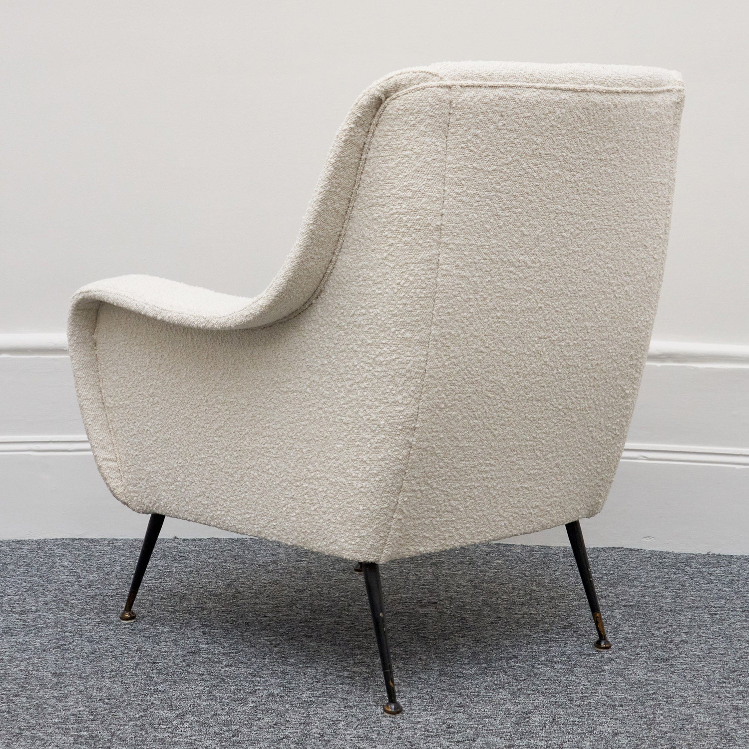 Italian 1950's Lounge Chairs Re-upholstered in Boucle  Italian Circa 1950  - Jeroen Markies Art Deco