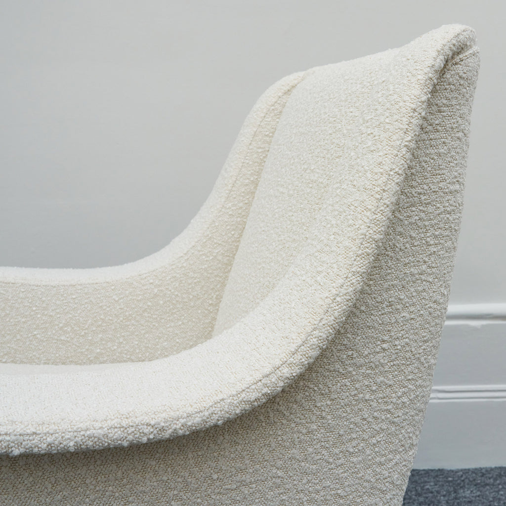 Italian 1950's Lounge Chairs Re-upholstered in Boucle  Italian Circa 1950  - Jeroen Markies Art Deco