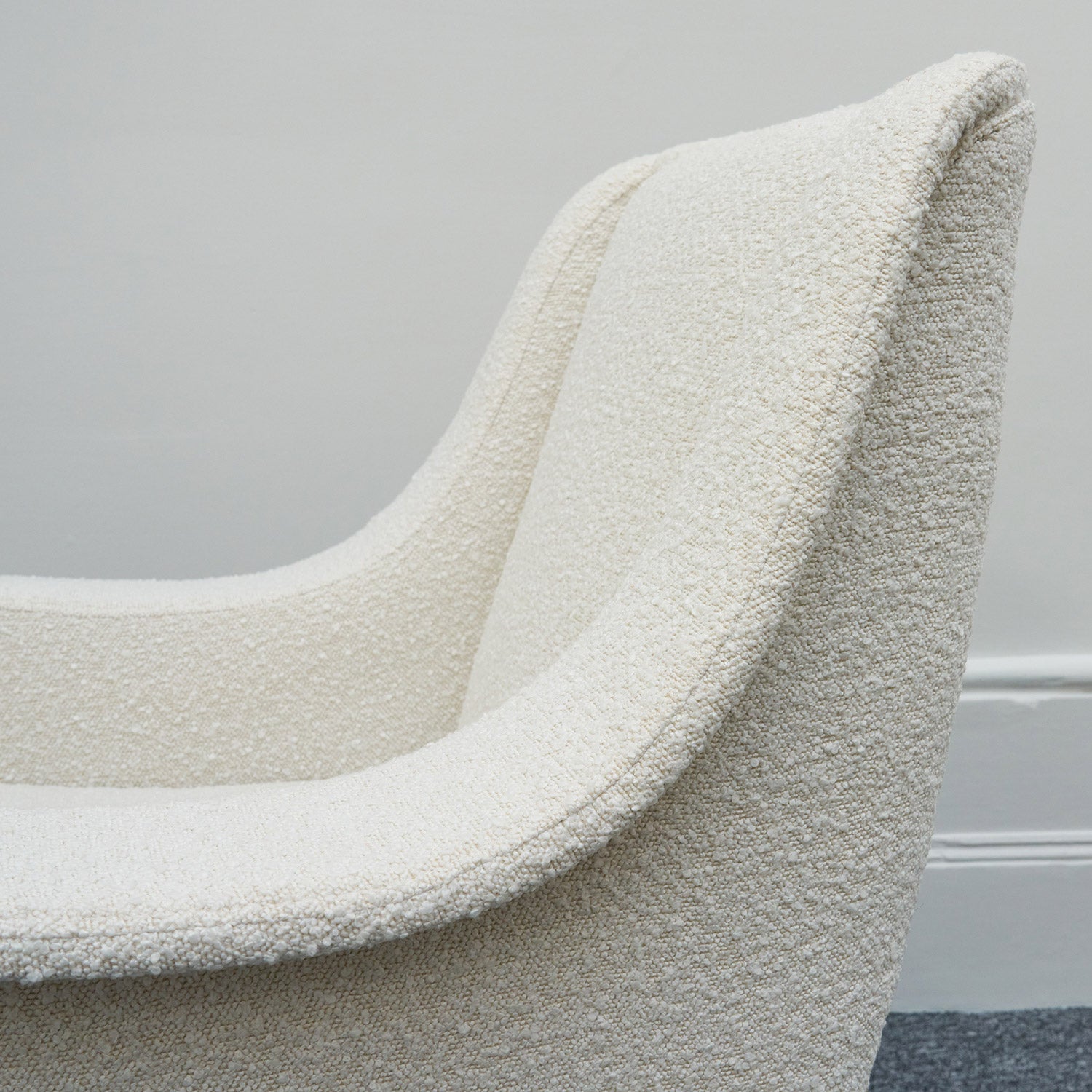 Italian 1950's Lounge Chairs Re-upholstered in Boucle  Italian Circa 1950  - Jeroen Markies Art Deco