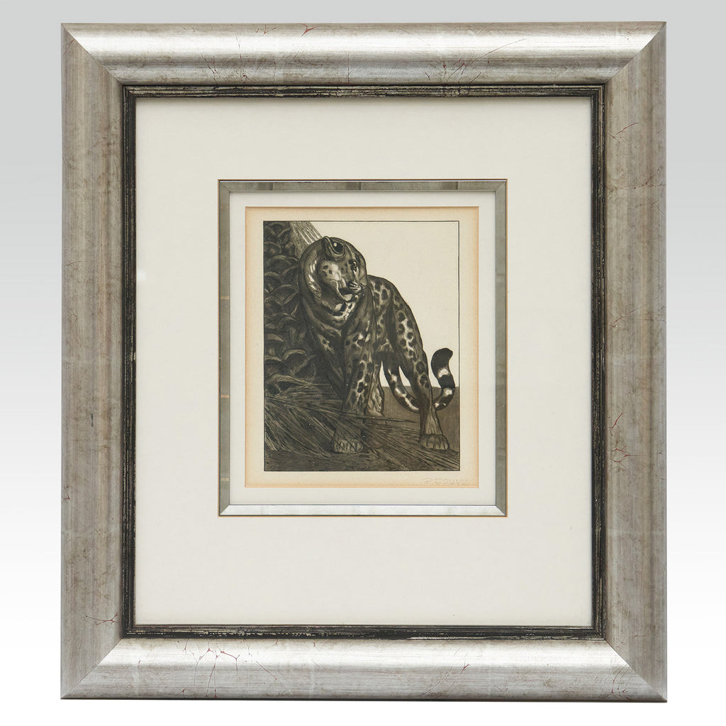 Paul Jouve 'Leopard Picture' Original Art - Jeroen Markies Art Deco