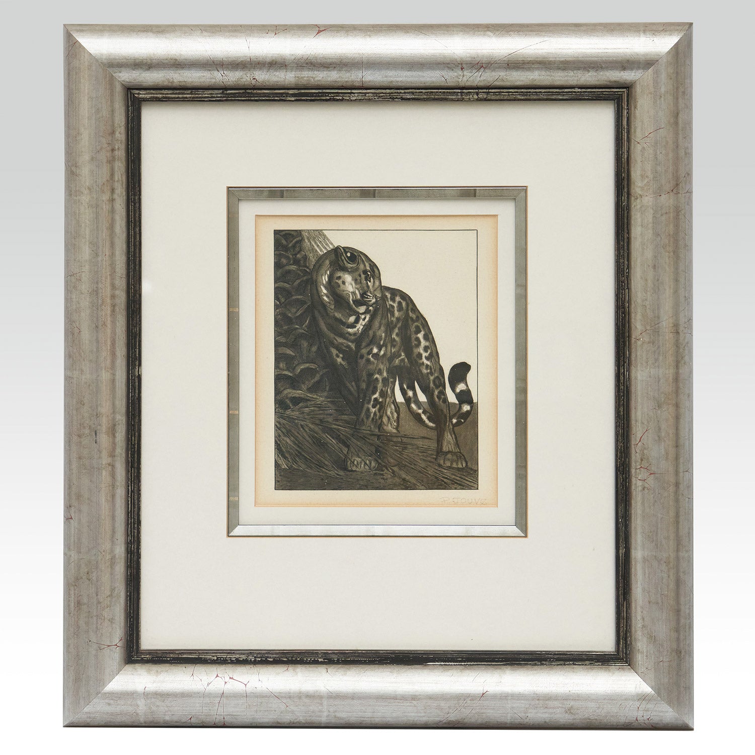 Paul Jouve 'Leopard Picture' Original Art - Jeroen Markies Art Deco