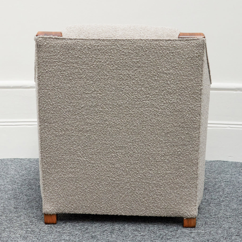 Art Deco Pair of Club Chairs Walnut and Boucle -Jeroen Markies Art Deco 