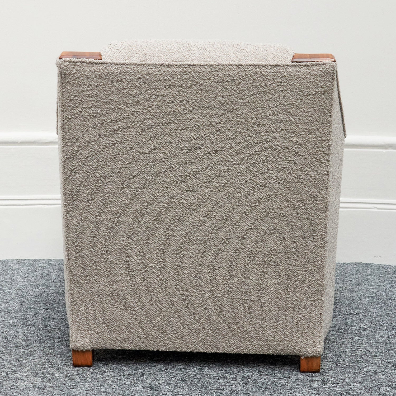 Art Deco Pair of Club Chairs Walnut and Boucle -Jeroen Markies Art Deco 