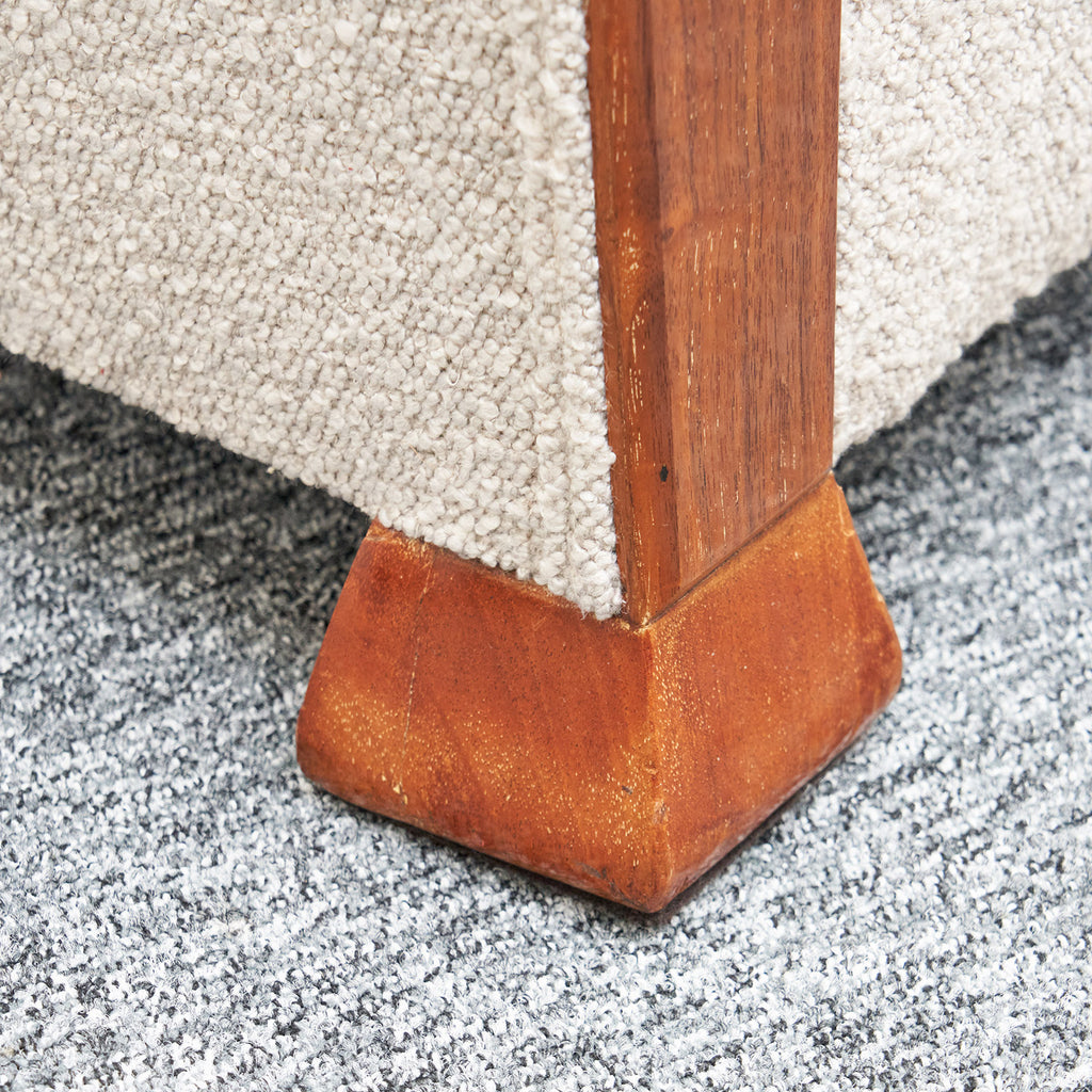 Art Deco Club Sofa Walnut and Bouclé - Jeroen Markies Art Deco Lounge Sofa Vintage Original 