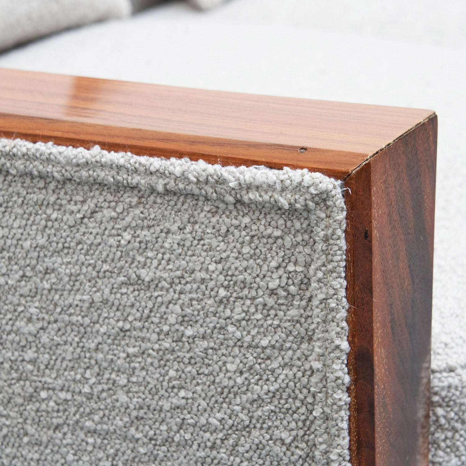 Art Deco Club Sofa Walnut and Bouclé - Jeroen Markies Art Deco Lounge Sofa Vintage Original 