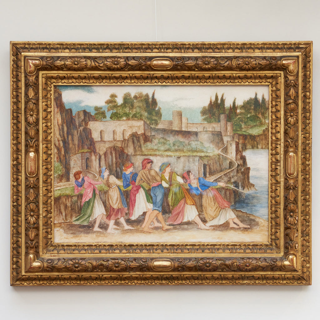 The Women of Sorrento watercolour, body colour and pencil by John Roddam Spencer Stanhope (1829-1908) - Jeroen Markies Art Deco