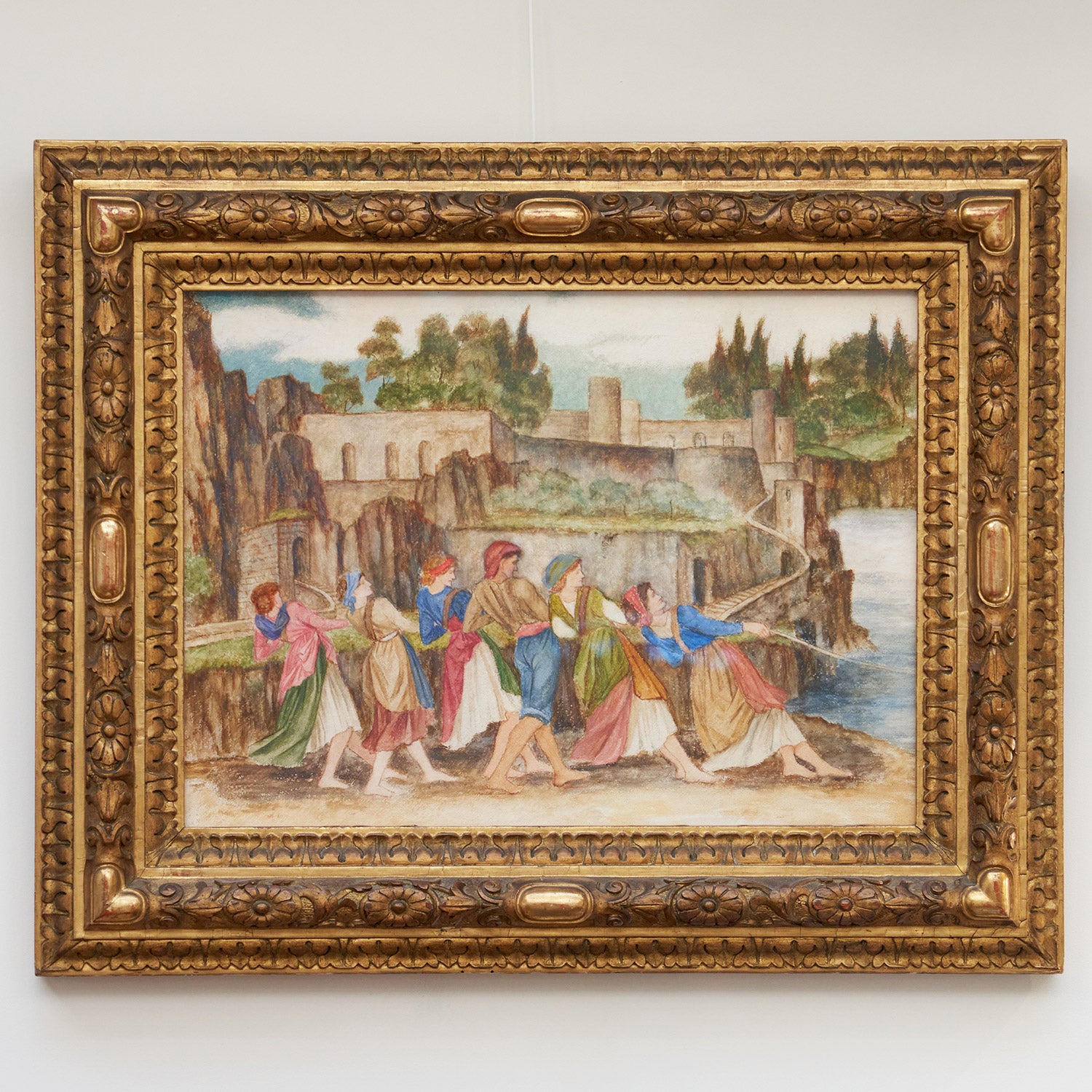 The Women of Sorrento watercolour, body colour and pencil by John Roddam Spencer Stanhope (1829-1908) - Jeroen Markies Art Deco