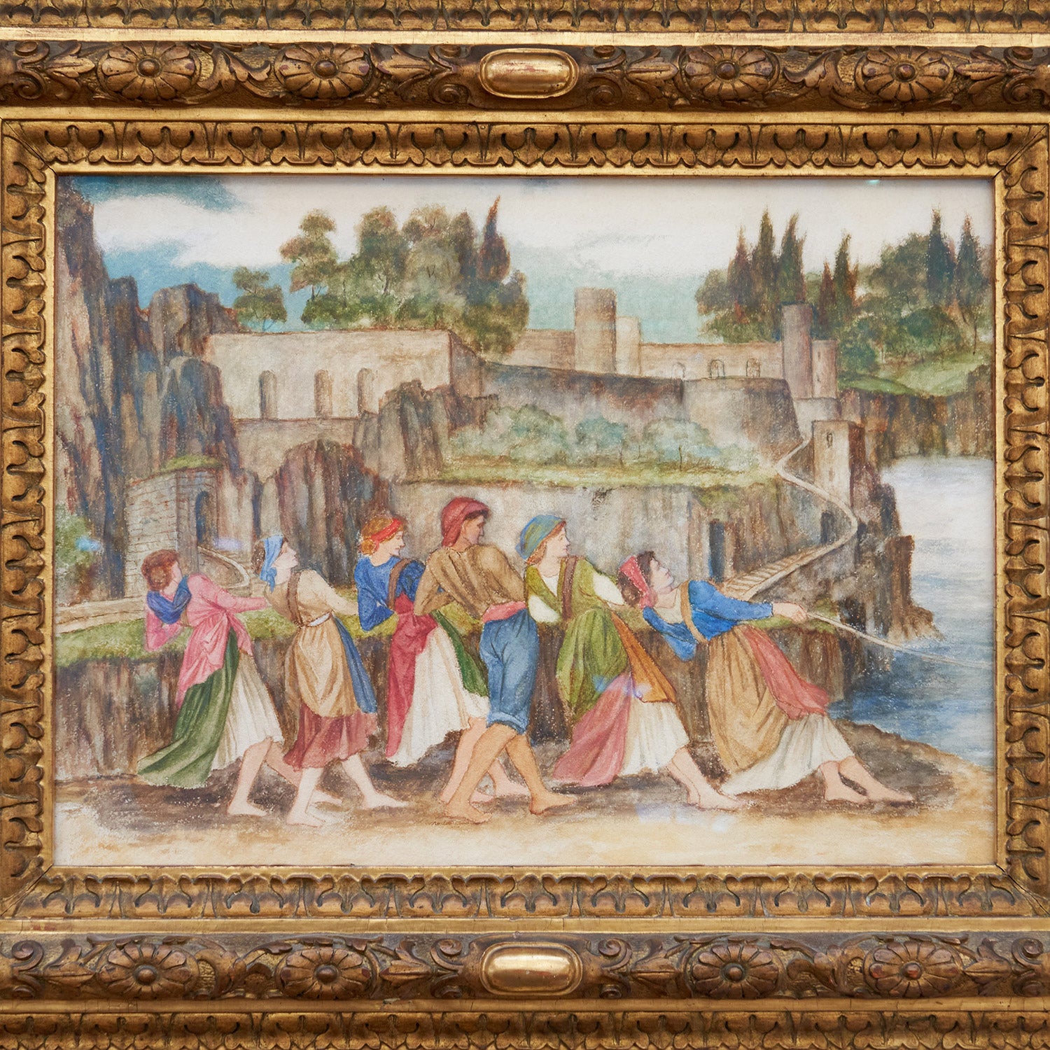 The Women of Sorrento watercolour, body colour and pencil by John Roddam Spencer Stanhope (1829-1908) - Jeroen Markies Art Deco