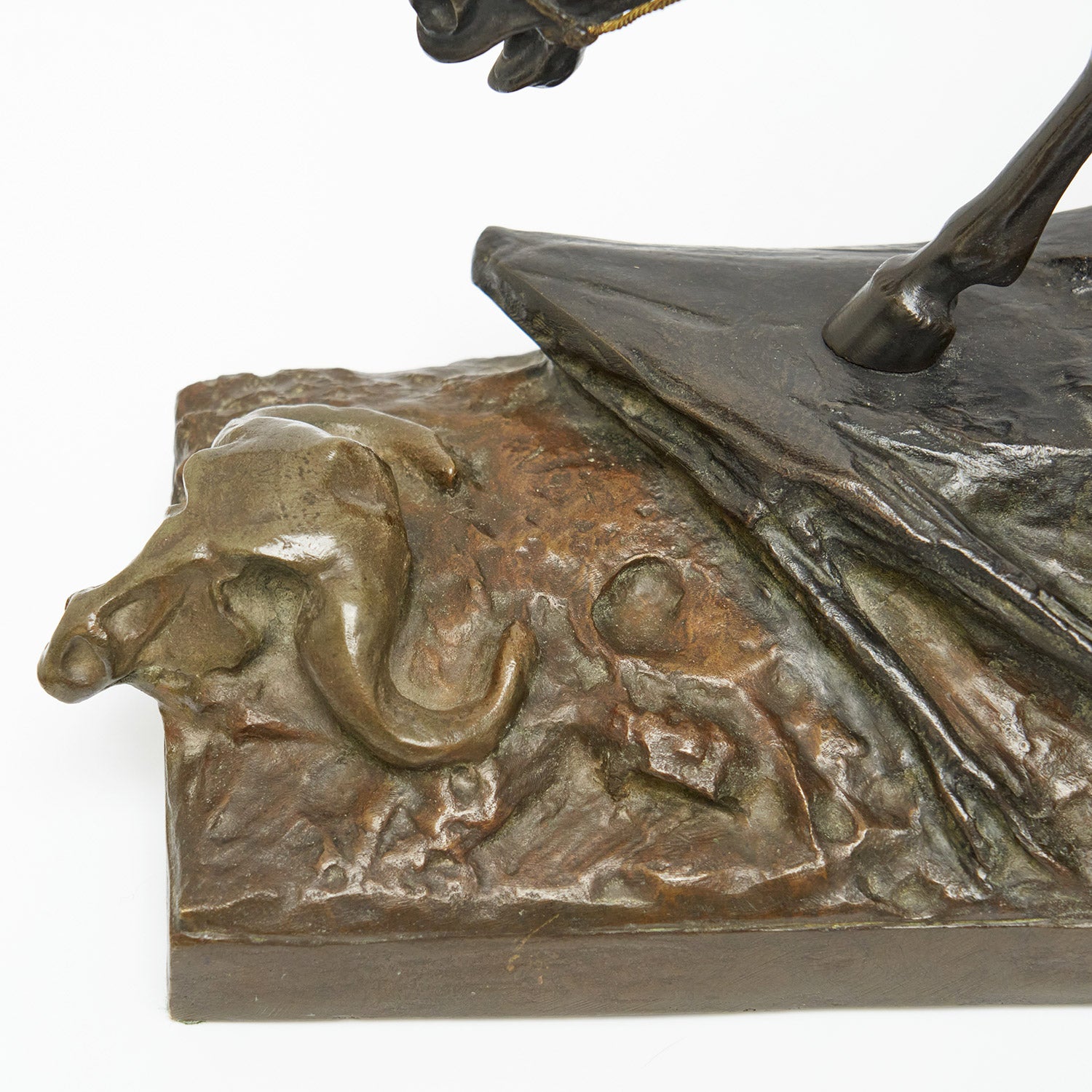 Native American Warrior on Horseback by Édouard Drouot - Jeroen Markies Art Deco