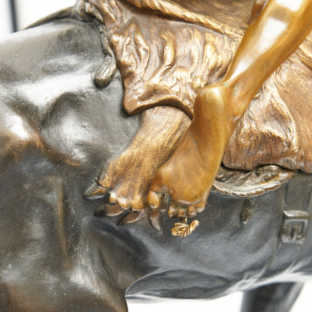 Native American Warrior on Horseback by Édouard Drouot - Jeroen Markies Art Deco