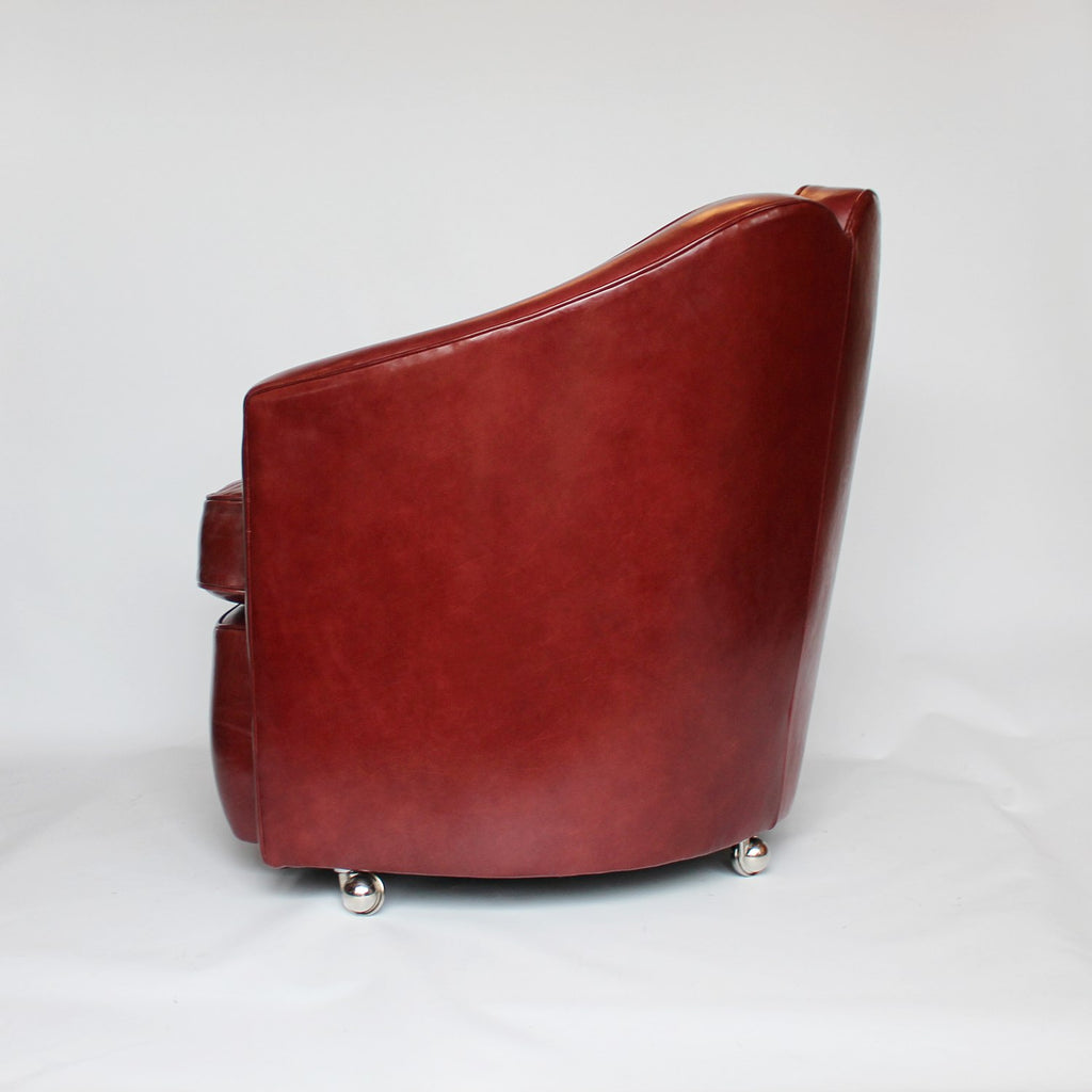 Art Deco leather armchairs