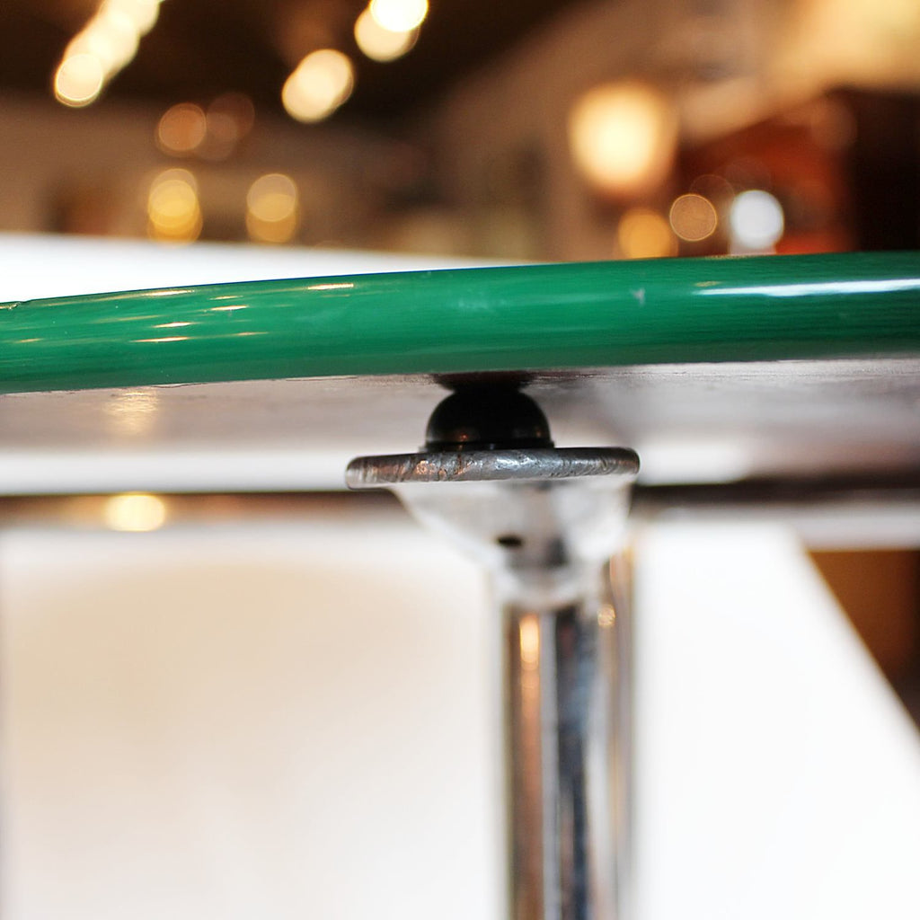 Art Deco metal and mirrored glass side table circa 1930