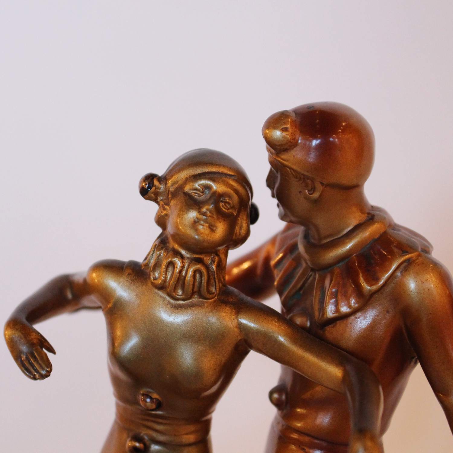 Art Deco dancers sculpture Pierrot and Pierrette