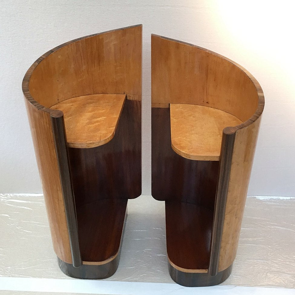 Art Deco modernist side tables