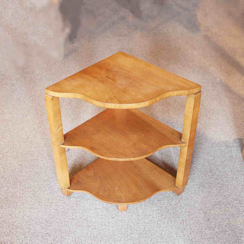 Art Deco nest of tables in burr walnut circa 1930 at Jeroen Markies