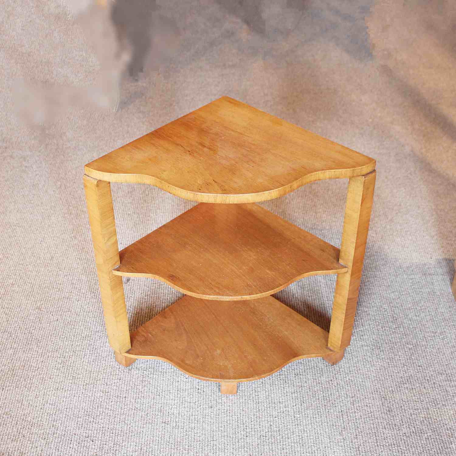 Art Deco nest of tables in burr walnut circa 1930 at Jeroen Markies