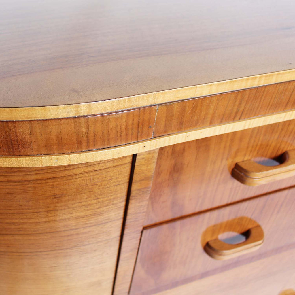 Art Deco sideboard in walnut and satin birch circa 1930 at Jeroen Markies
