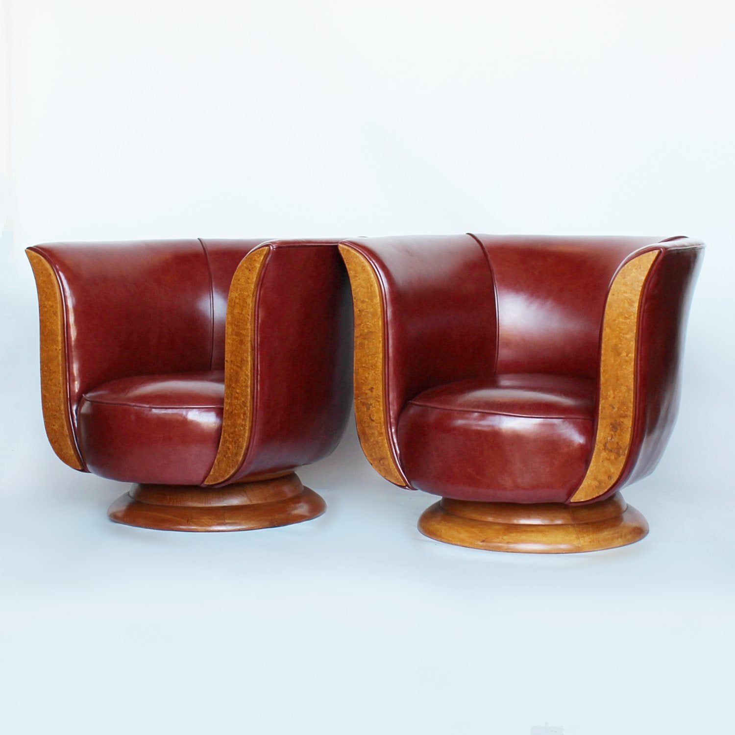 French Art Deco tulip chairs circa 1930