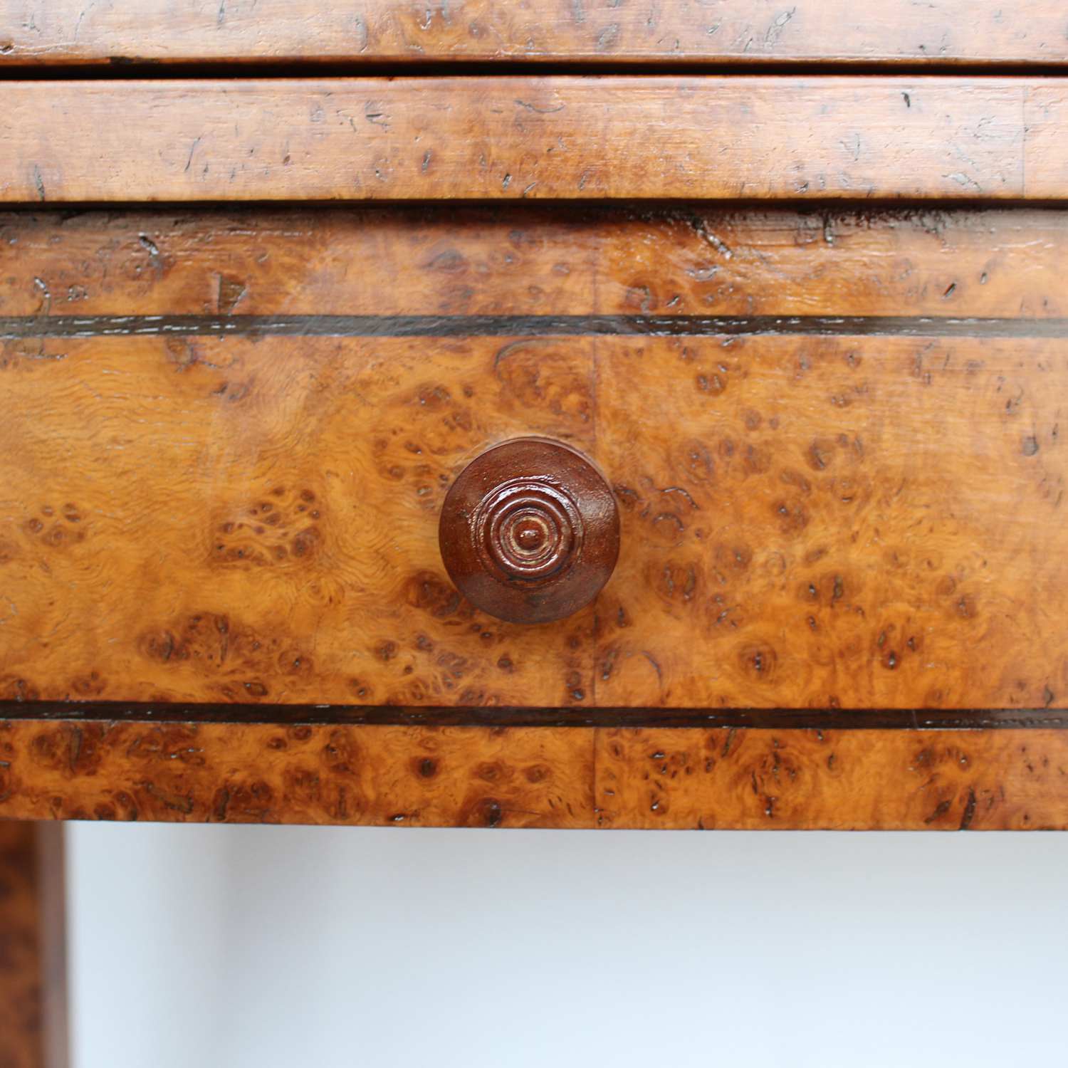 Regency card table in pollard oak at Jeroen Markies