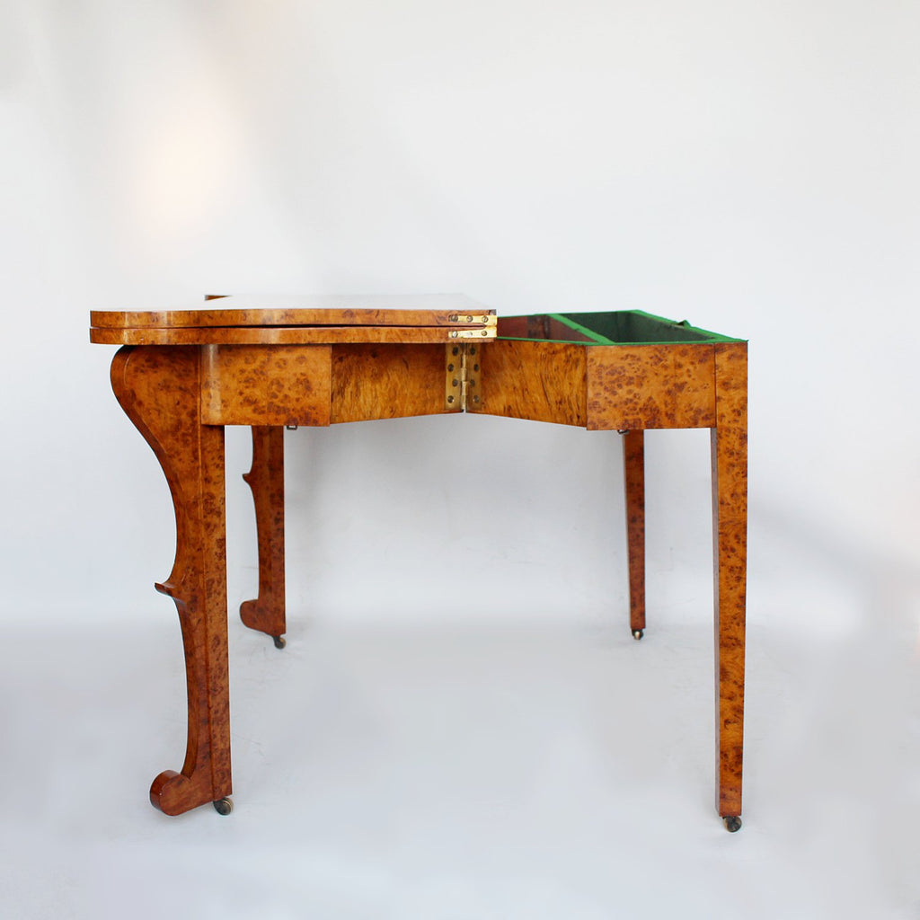 Regency card table in pollard oak at Jeroen Markies