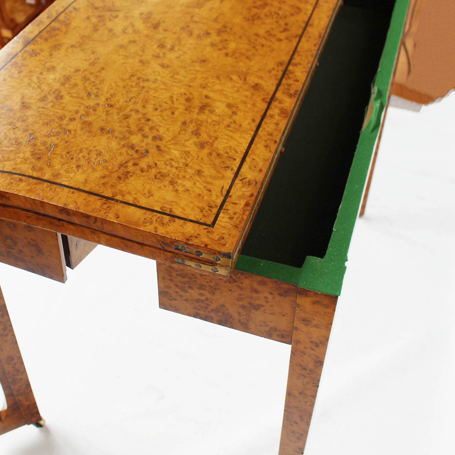 Regency card table in pollard oak at Jeroen Markies