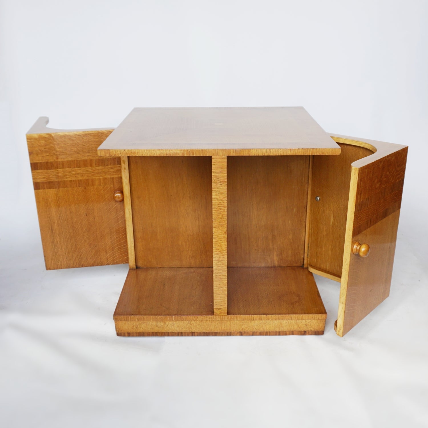 Art Deco Oak and Walnut Library Coffee Table Jeroen Markies Art Deco