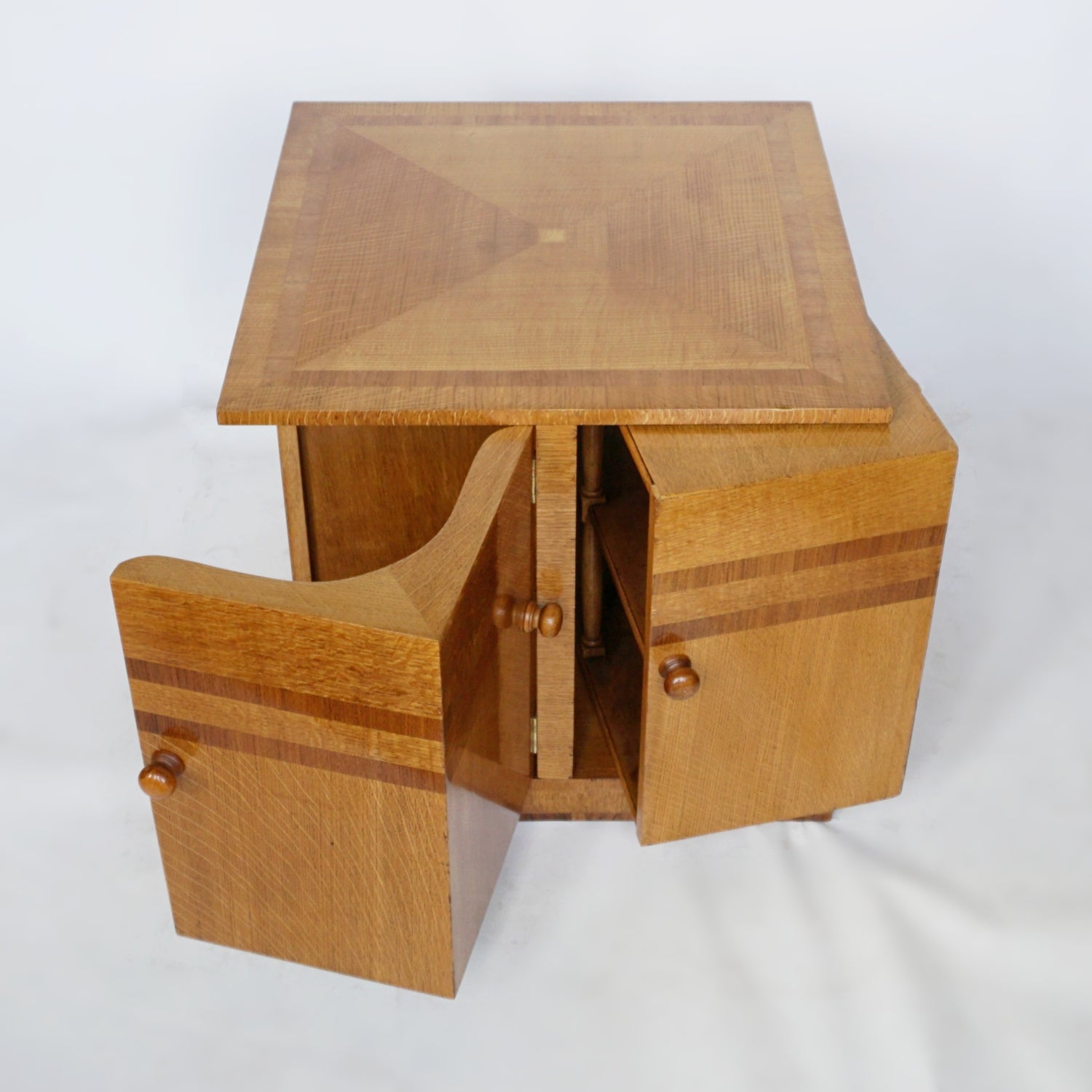 Art Deco Oak and Walnut Library Coffee Table Jeroen Markies Art Deco