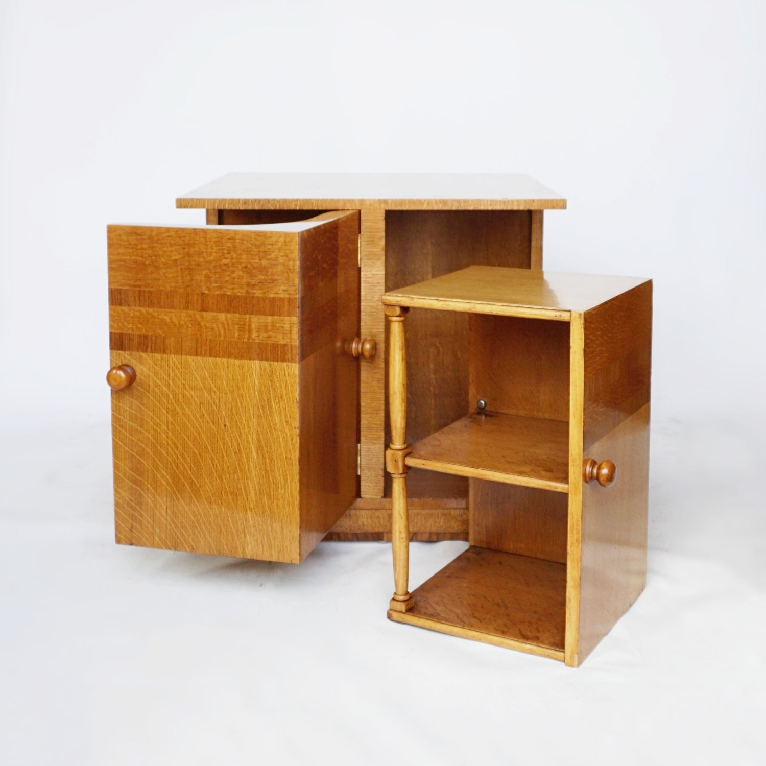 Art Deco Oak and Walnut Library Coffee Table Jeroen Markies Art Deco