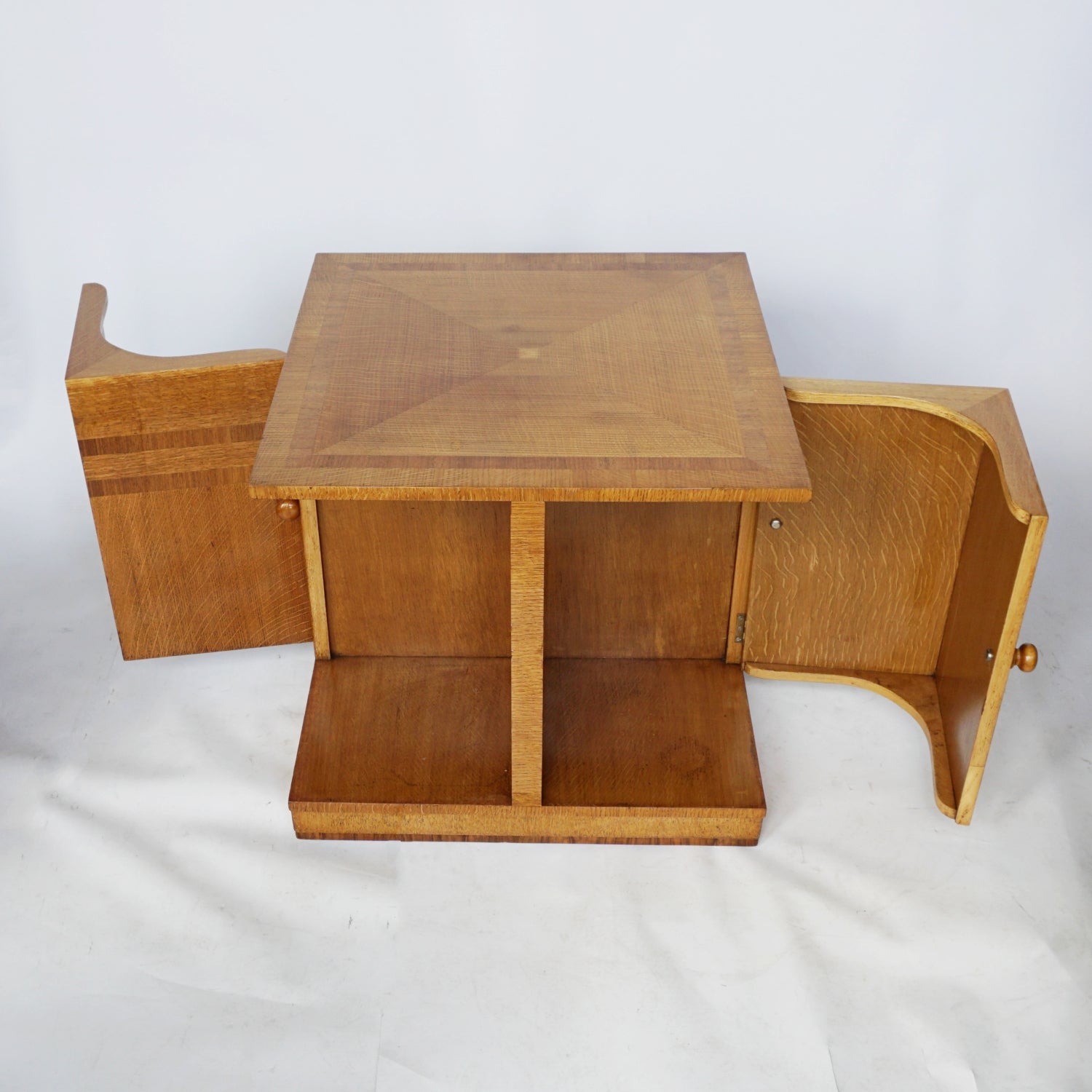 Art Deco Oak and Walnut Library Coffee Table Jeroen Markies Art Deco
