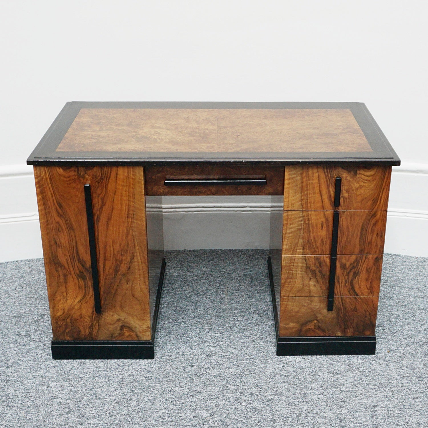 Art Deco Burr Walnut Writing Desk Circa 1930 - Jeroen Markies Art Deco 