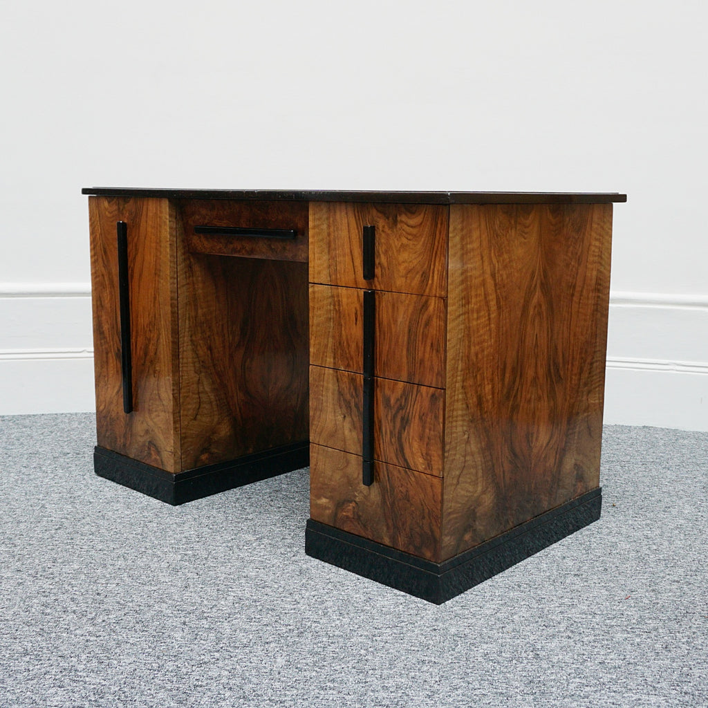 Art Deco Burr Walnut Writing Desk Circa 1930 - Jeroen Markies Art Deco 