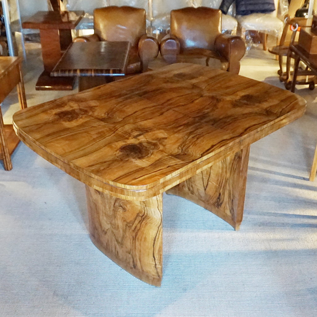 Art Deco Burr Walnut Extendable Dining Table - Jeroen Markies Art Deco