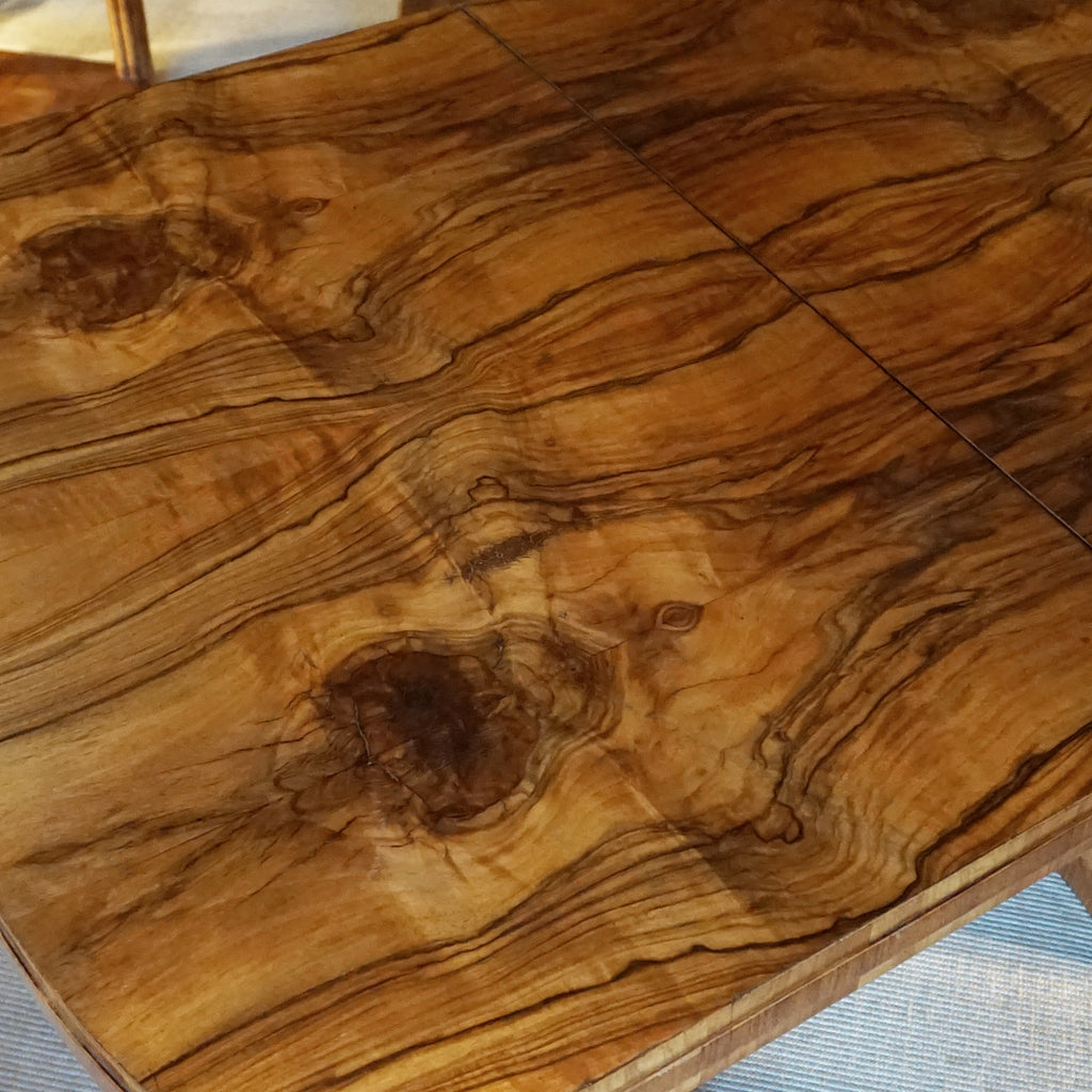 Art Deco Burr Walnut Extendable Dining Table - Jeroen Markies Art Deco