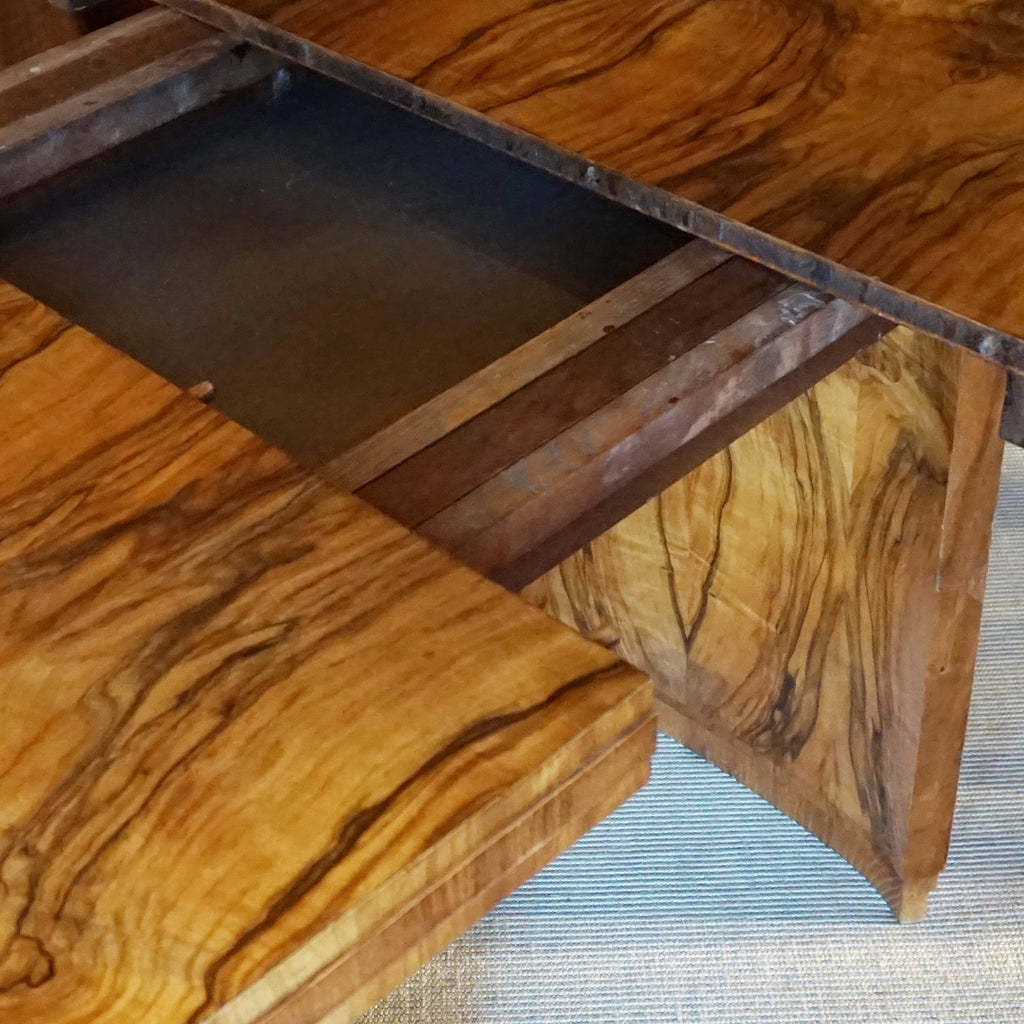 Art Deco Burr Walnut Extendable Dining Table - Jeroen Markies Art Deco