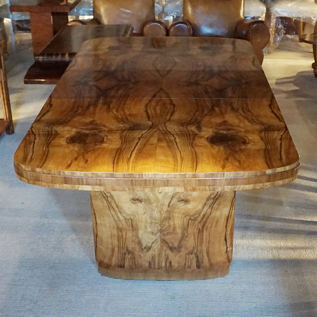 Art Deco Burr Walnut Extendable Dining Table - Jeroen Markies Art Deco