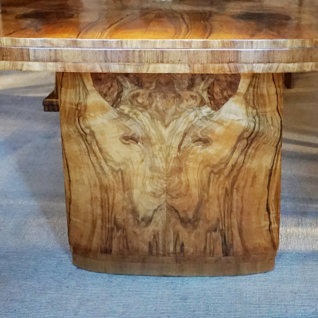 Art Deco Burr Walnut Extendable Dining Table - Jeroen Markies Art Deco