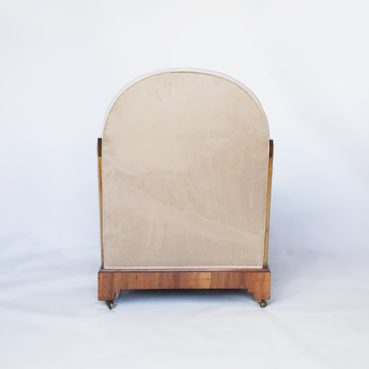 a Pair of Original Vintage Art Deco Lounge Chairs Walnut and Leather Jeroen Markies Art Deco 