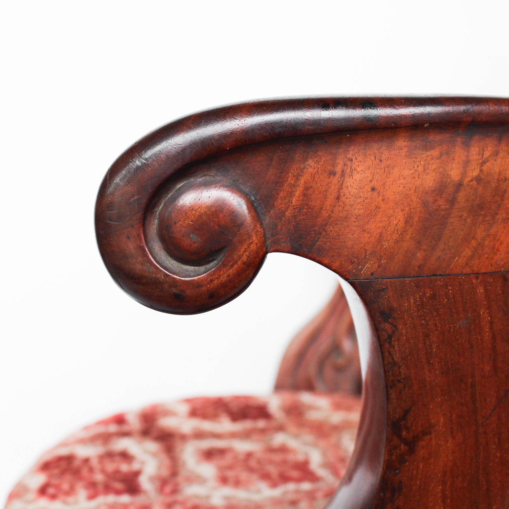 A solid, carved, walnut bar chair from HMHS Britannic, sister ship to the Titanic at Jeroen Markies.