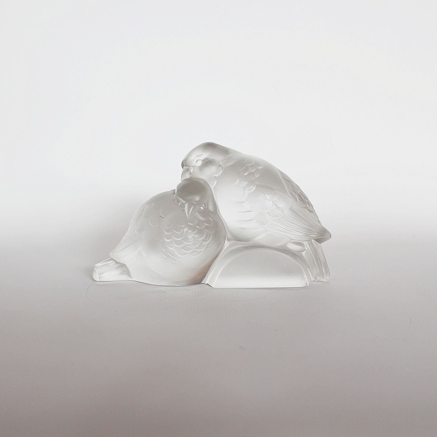Ferjac Art Deco moulded glass birds at Jeroen Markies