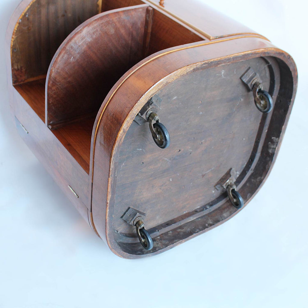 Heal's Art Deco library drinks table in walnut at Jeroen Markies