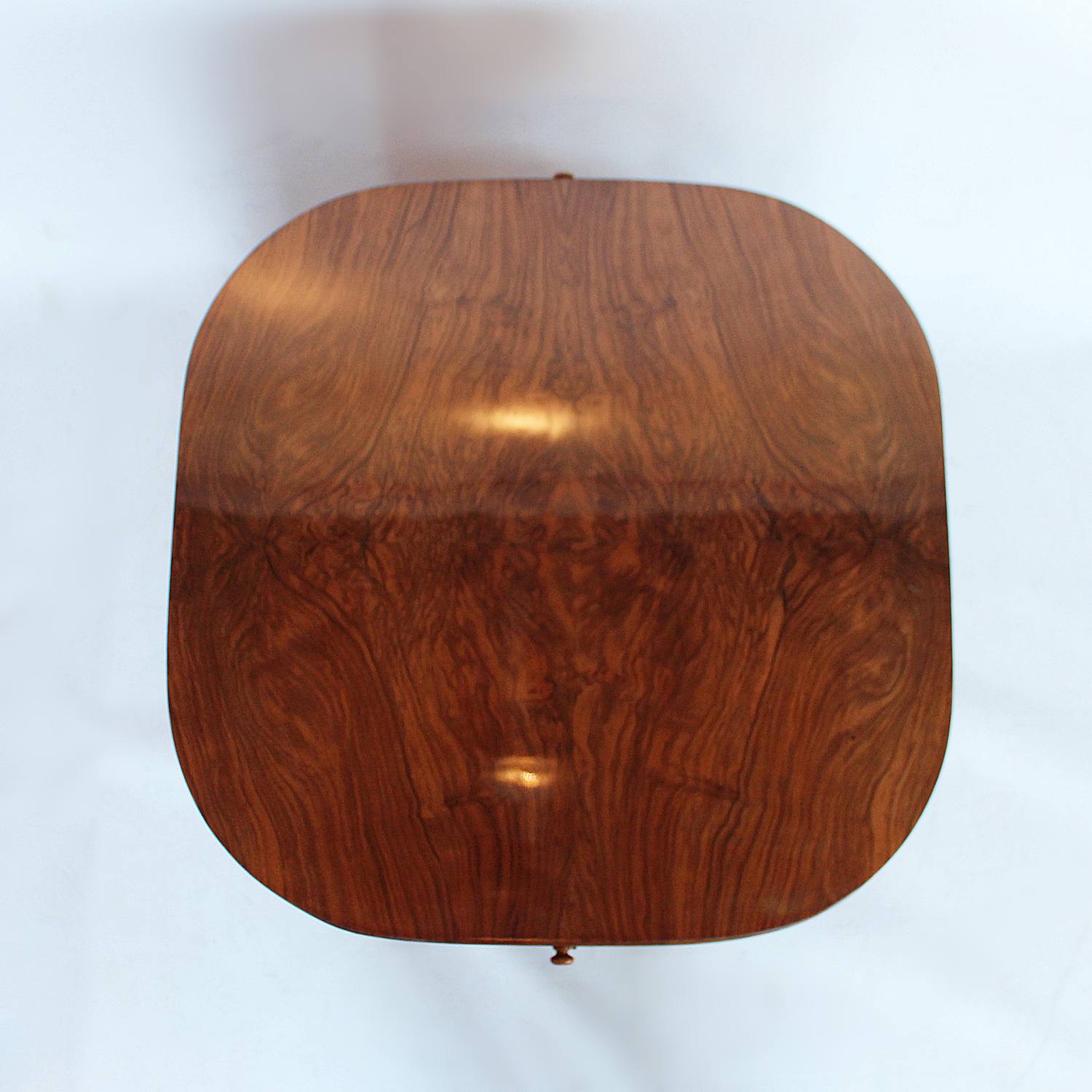 Heal's Art Deco library drinks table in walnut at Jeroen Markies