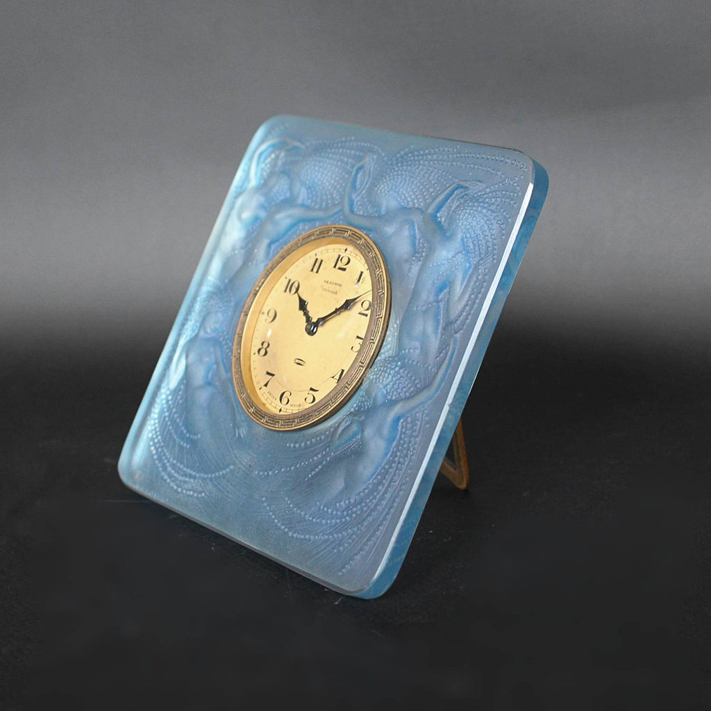 Art Deco Lalique Naiades clock at Jeroen Markies