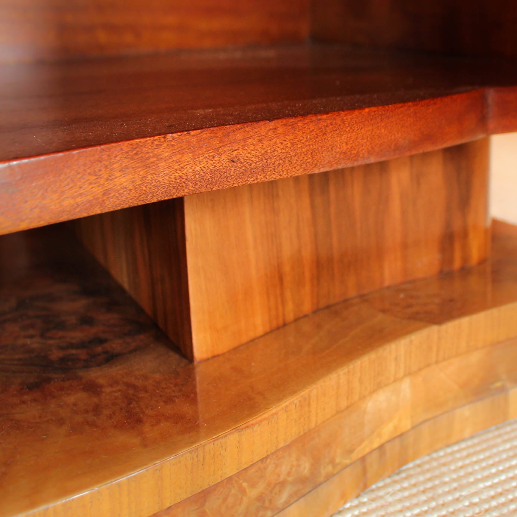 An Art Deco, walnut veneer sideboard by Harry & Lou Epstein at Jeroen Markies