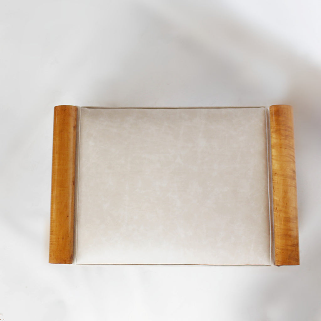 Art Deco x-frame stool by Harry & Lou Epstein at Jeroen Markies