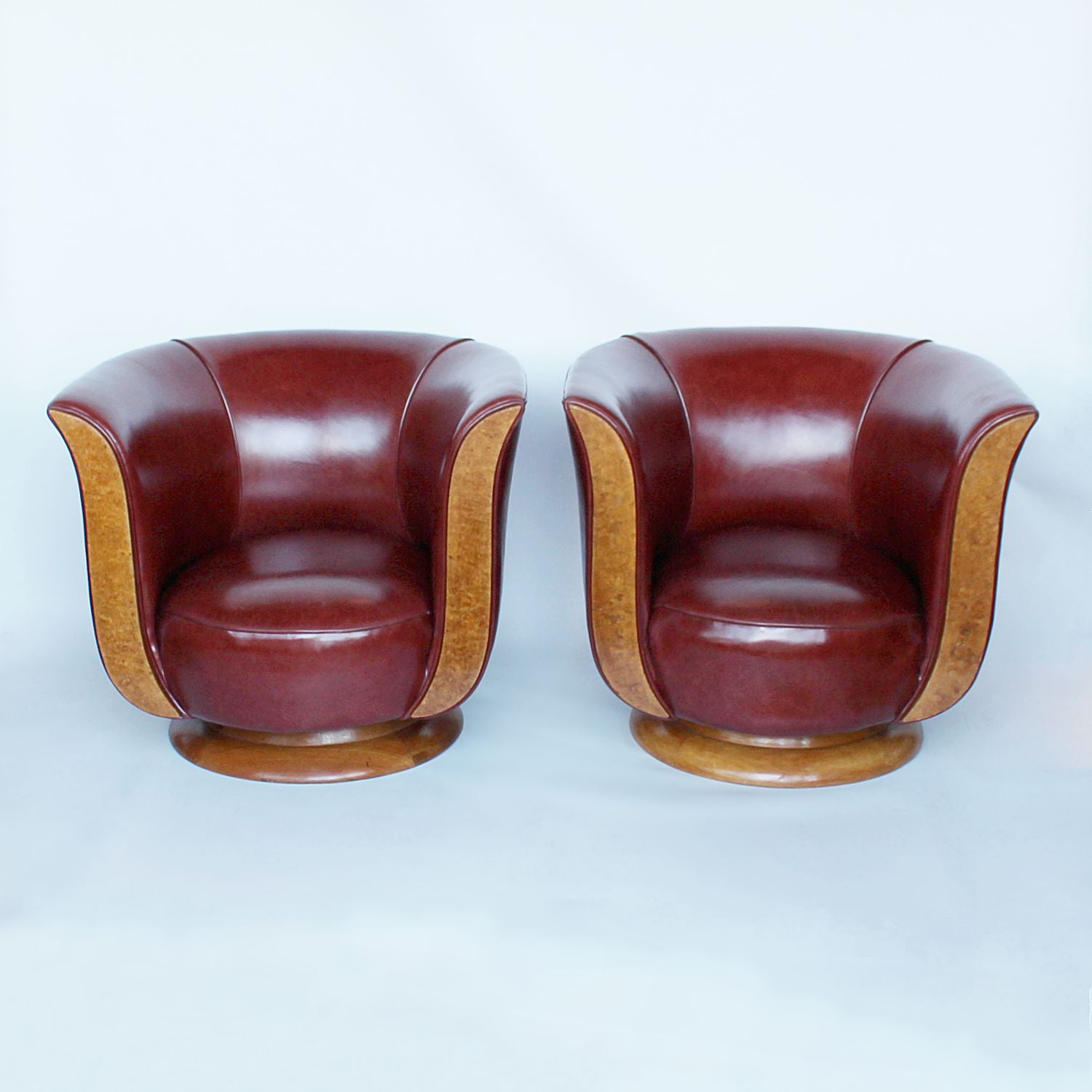 French Art Deco tulip chairs circa 1930